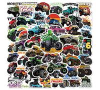 Monster Truck Stickers Pack,50Pcs Cool Monster Truck Children's Sticker,Waterproof Graffiti Vinyl Decal Stickers for Kids Teens Adults Laptop Computer Skateboard Water Bottles Bicycle Helmet Luggage