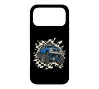 Monster Truck Tear Through Checker Flag Design Funny Racing Case for iPhone 17 Pro Max