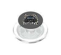 Monster Truck Tearing Through Checkered Racing PopSockets PopGrip for MagSafe
