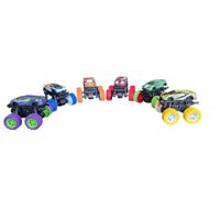 Monster Truck Toy Cars Set, 6 Pack Pull Back Vehicles with Oversized Colourful Wheels