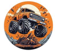 Monster Truck Ultra Truck 1000 Piece Round Puzzle Tractor Large Format Challenging Puzzle Decorative Finish Home Wall Art Ready Stress Relief 1000pcs (67.5x67.5cm)