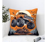 Monster Truck Ultra Truck Cushion Cover 1 Pack Decorative Machine Washable Pillowcases Square Cushions with Invisible Zipper Cushion Covers for Sofa Couch Home Bedroom Throw Pillow Cases 40x40cm