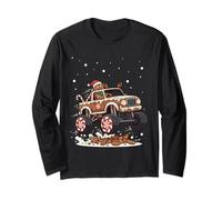 Monster Trucks Gingerbread Man Christmas Cookie Crush Long Sleeve T-Shirt