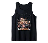 Monster Trucks Gingerbread Man Christmas Cookie Crush Tank Top