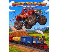 Monster trucks in action:An awesome colouring book: 40 Roaring Trucks, Massive Jumps & Mud-Soaked Adventures - For Boys and Girls Ages 4-8