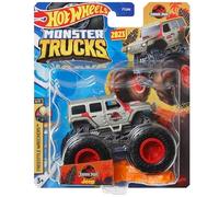 Monster Trucks Jurassic-Park Jeep-Wrangler, 2023 Connect and Crash (1:64 Scale)