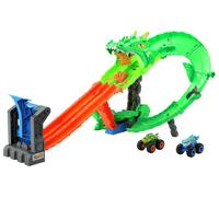 Monster Trucks Sharks vs. Dinos Dragon Destruction Playset