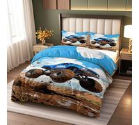 Monster Trucks single duvet cover set, Off-road Pickups duvet cover - Soft Microfibre Polyester - Extreme Off-roading Bedding Quilt Set, Racetracks 135 x 200 cm Cover with Pillow cases