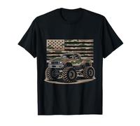 Monster Trucks USA Flag 4th July Monster Truck T-Shirt