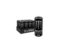 Monster Ultra Black Zero Sugar Energy Drink 12x500ml Cans BEST BEFORE FEB 2024