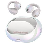 Monster Wireless Earbuds, Bluetooth 5.4 Clip-On Earbuds with HiFi Stereo, Open Earphones with ENC Clear Call, 21H Playtime, Fast Charge, Touch Control, IPX6 Waterproof Wireless Headphones for Exercise