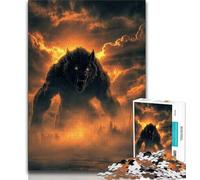 Monster Wolf 1000 Piece Jigsaw Puzzles for Teenagers,Family Game Stress Reliever Difficult Challenge Artists Collection,Fine Art (50x75cm)