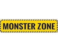 Monster Zone Halloween Sign, Haunted Attraction Parks,Halloween Decor Metal Sign