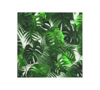 Monstera Banana Palm Leaves Printed Square Jigsaw Puzzle 16x16 CM, Puzzle Challenging Game for Adults Gifts, Family Fun Decorative Wall Decor