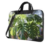 Monstera Deliciosa Banana Palm Print Stylish Laptop Bag Ultra-Thin Portable Single-Shoulder Notebook Case Daily Commutes