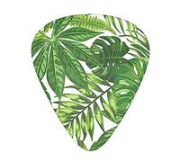 Monstera Deliciosa Banana Palm Printed Guitar Picks,12 Pack Personalized Guitar Picks For Bass Acoustic Guitar Electric Guitar Includes 0.46mm/0.71mm/ 0.96mm