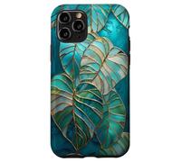 Monstera Deliciosa Stained Glass Tropical Plant Art Case for iPhone 11 Pro