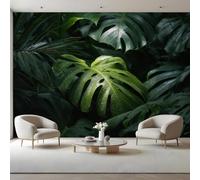 Monstera Deliciosa Wallpaper 150 x 105 cm Plant Decorative Wall Murals | Photo Wallpaper Peel and Stick Wall Murals, Large Photo Wallpaper for Living Room Bedroom Dormitory Hotel Themed Rooms