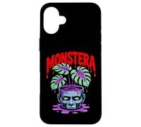 Monstera Gothic Skull Planter Creepy Houseplant Case for iPhone 16 Plus