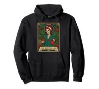 Monstera Lady Tarot Card Skeleton Woman Plant Lover Pullover Hoodie