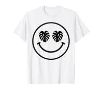 Monstera Leaf Happy Face Plant Lover Emoticon T-Shirt