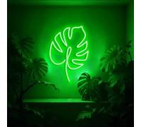 Monstera Leaf Neon Sign Green Leaf Neon Light Monstera Mint LED Signs Wall Hangings for Garden Decor Gift for Plant Lover Aesthetic Decor