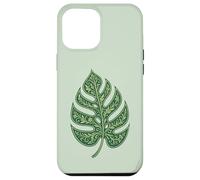 Monstera Leaf Ornament with Floral Structure Nature Symbol Case for iPhone 12 Pro Max