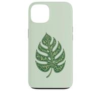 Monstera Leaf Ornament with Floral Structure Nature Symbol Case for iPhone 13