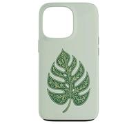 Monstera Leaf Ornament with Floral Structure Nature Symbol Case for iPhone 13 Pro