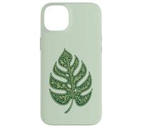Monstera Leaf Ornament with Floral Structure Nature Symbol Case for iPhone 14 Plus