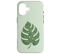 Monstera Leaf Ornament with Floral Structure Nature Symbol Case for iPhone 16