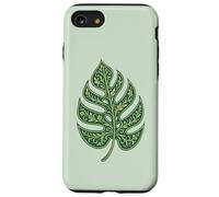 Monstera Leaf Ornament with Floral Structure Nature Symbol Case for iPhone SE (2020) / 7/8