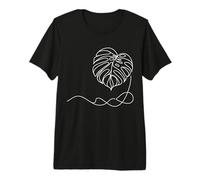 Monstera Line Art Plant Lover Premium T-Shirt