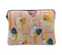 Monstera Linen Look Case for Computer and Tablet - Bright Colours - Leaf Design - Modern Graphic Design - 10 Inches - Printed in France