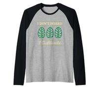 Monstera Obliqua Rare Plant Collector Leaf Lover Indoor Gift Raglan Baseball Tee