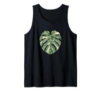 Monstera Thai Constellation - Botanical Watercolor Leaf Art Tank Top