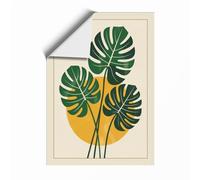 Monstera Trio Botanical Unframed Wall Art Print A1 (84.1×59.4cm), Wall Decor for Living Room, Bedroom, Office & Home, Art Gift