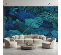 Monstera Wallpaper for Living Room, Tropical Plant Leaf Wall Mural for Bedroom 130x80 cm, Non-Woven Photo Wallpaper, Home Decor D&O66