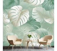 Monstera Wallpaper Mural, Tropical Plants Wallpapers, Monstera 3D Wall Mural 98" W x 69" H Non-Woven Full HD Art Print Wall Decoration for Living Room Bedroom TV Backdrop &A1347