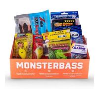 MONSTERBASS Mystery Fishing Tackle Box - Multi-Species Fishing Tackle Box with Professional Bass, Panfish, Trout, and Pike Lures, Premium Fishing Gifts for Men & Freshwater Anglers
