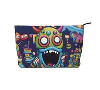 MonsterMash Corduroy Makeup Bag with A Sturdy Lining for Travel and Daily Use