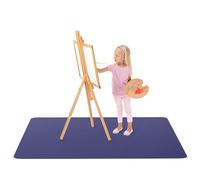 MonsterMat Extra Large Waterproof Splat Mat - 60"x60" Super Jumbo Mess Mat for Floor & Table Protection Washable Mat for Arts, Crafts, Painting, and Playtime (Grey) (Navy Blue)