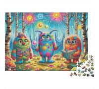 Monsterous Trio 1000 Piece Jigsaw Puzzle,Whimsical Challenge,Gift Idea,Educational Toy,Premium Cardboard,Home Wall Decor,Adults & Kids 14+,Stress Relief 52x38cm