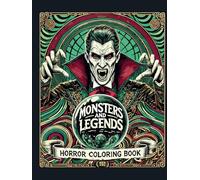 Monsters and Legends: Horror Coloring Book: Learn Fascinating facts about Mythological Animals and Classic Creatures depicting in Abstract Art. Ideal for Halloween and created for Adults