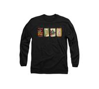 Monsters At Work Drooler Cooler, Mountain Goo, Blort Sodas Long Sleeve T-Shirt, Black Disney Black XL