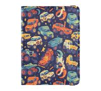 Monsters Colorful Trucks Leather Passport Holder Cover Wallet Large Capacity Ticket Holder for Women Trip Must Haves Accessories