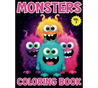 Monsters Coloring Book: Cute Kawaii Monsters Coloring Book for kids, teens and adults | 8.5 x 11 | single-sided pages | 101 pages