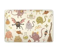 Monsters Cute Cartoon Vintage Extra Large Resuable Changing Pad Covers Soft Absorbent Bed Wetting Pads Leakproof Quick Drying Pee Mats for Baby Toddler Children, 52" L x 34" W