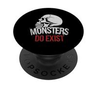Monsters Do Exist Tshirt Men Women GYM Gothic Scary Horror PopSockets Adhesive PopGrip