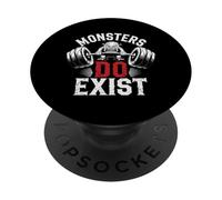 Monsters Do Exist Tshirt Men Women GYM Gothic Scary Horror PopSockets Adhesive PopGrip